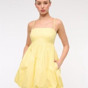 Abercrombie & Fitch Light Yellow Mini Dress